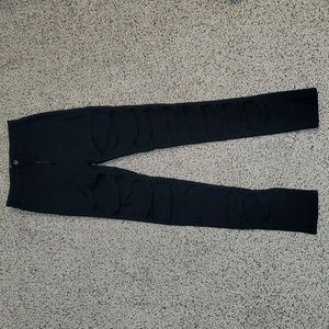 NWOT JC JQ Distressed Open Front Black Stretch Skinny Jeans